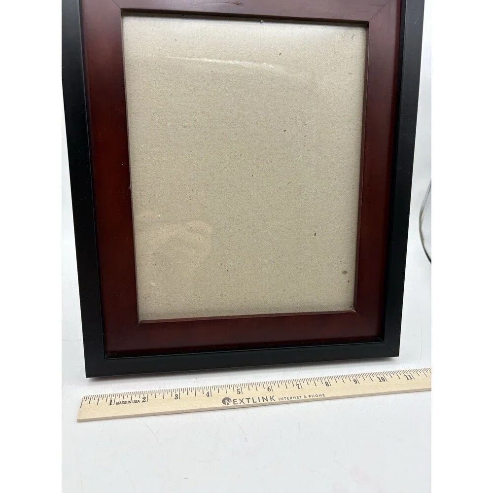 Black Cherry Wood Picture Frame 8x10 Tabletop Wall Display Two Tone Decor